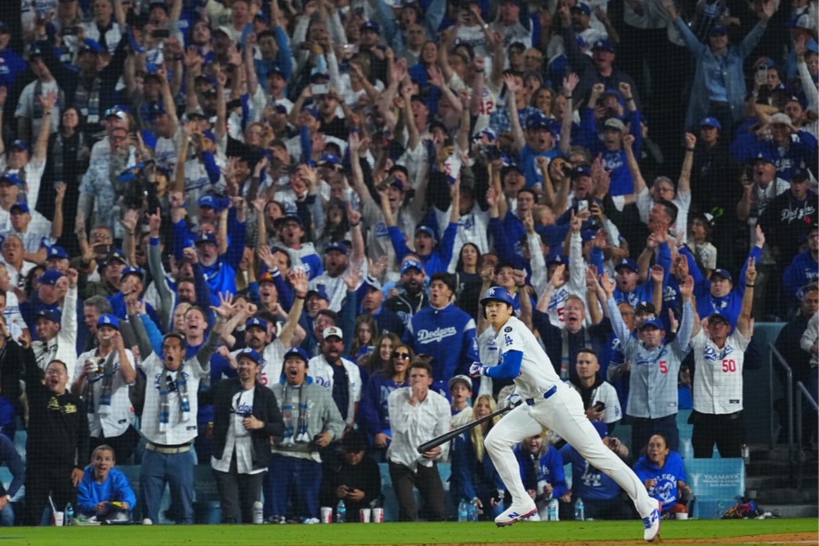 本塁打を放ったドジャース・大谷翔平【写真：荒川祐史】