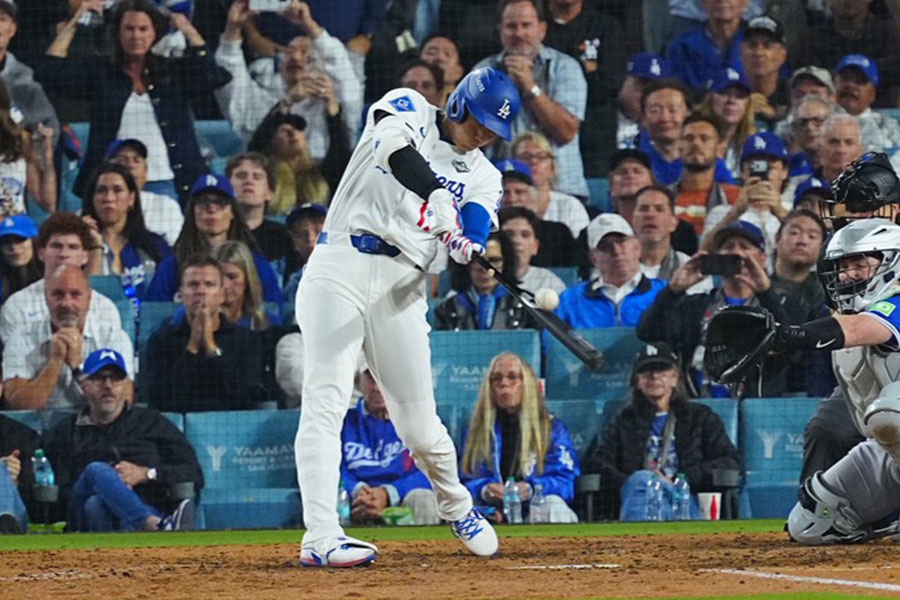 ブルージェイズ戦に出場したドジャース・大谷翔平【写真：荒川祐史】