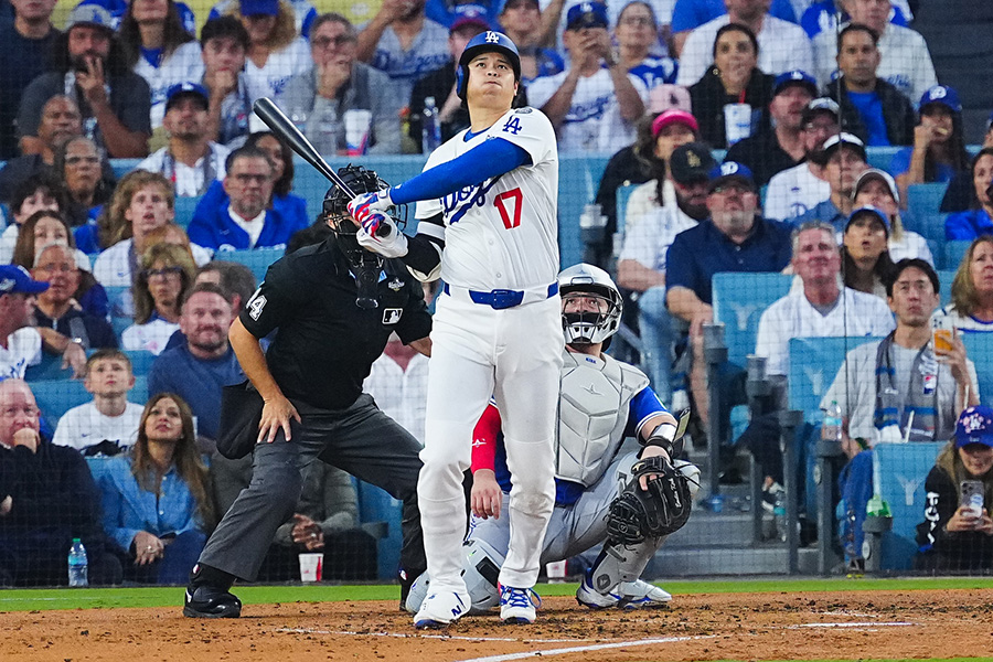 本塁打を放ったドジャース・大谷翔平【写真:荒川祐史】