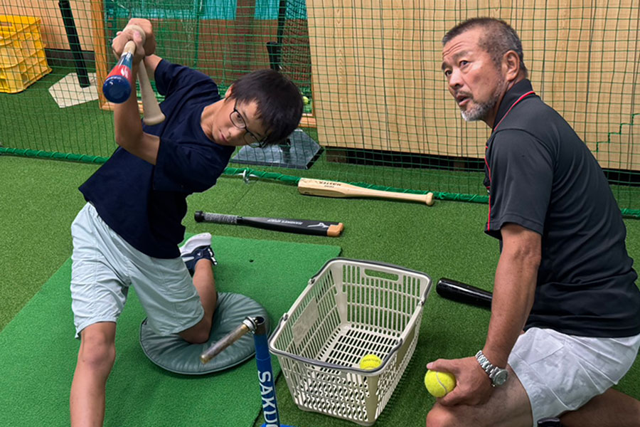 奈良・西大寺ドリームズの打撃練習の様子【写真：編集部】