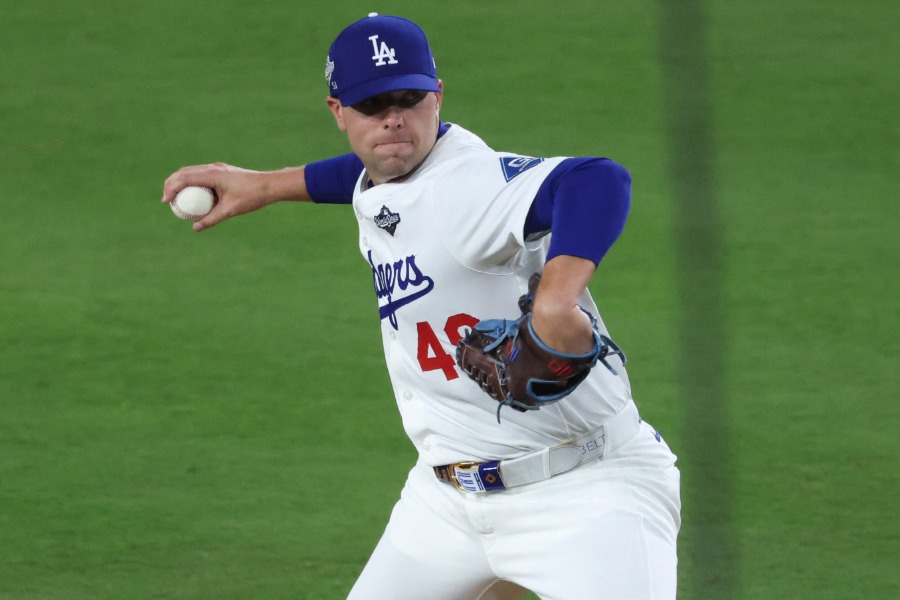 ブルージェイズ戦に登板したドジャースのブレイク・トライネン【写真:ロイター】