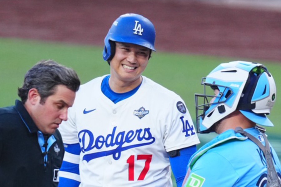 Bジェイズ戦に出場したドジャース・大谷翔平【写真：荒川祐史】