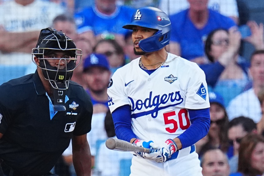 三振に倒れたドジャースのムーキー・ベッツ【写真：荒川祐史】