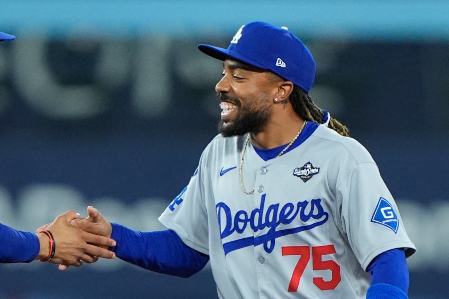 Bジェイズ戦に出場したドジャースのジャスティン・ディーン【写真：ロイター】