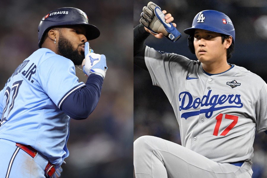 Bジェイズのブラディミール・ゲレーロJr.（左）とドジャース・大谷翔平【写真：ロイター】