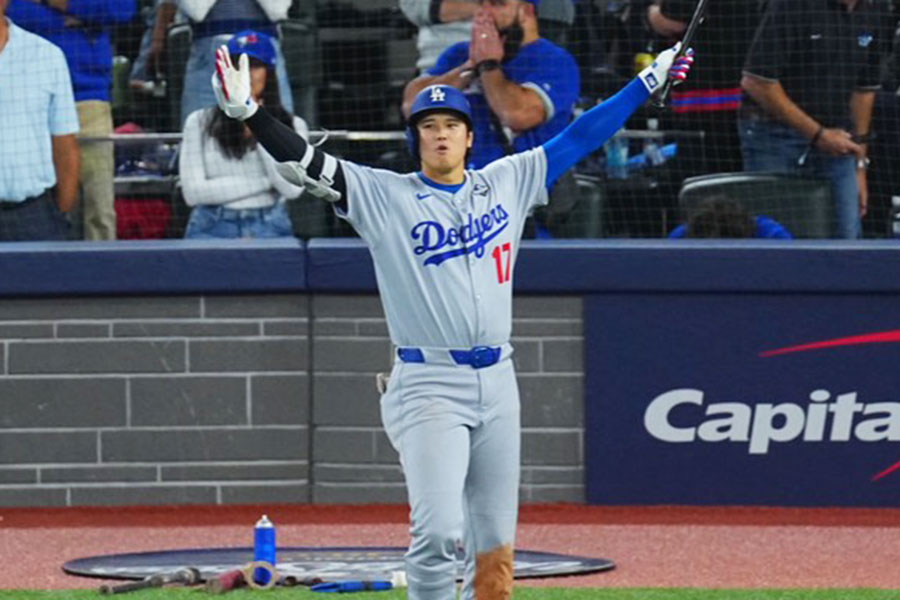 Bジェイズ戦に出場したドジャース・大谷翔平【写真：荒川祐史】