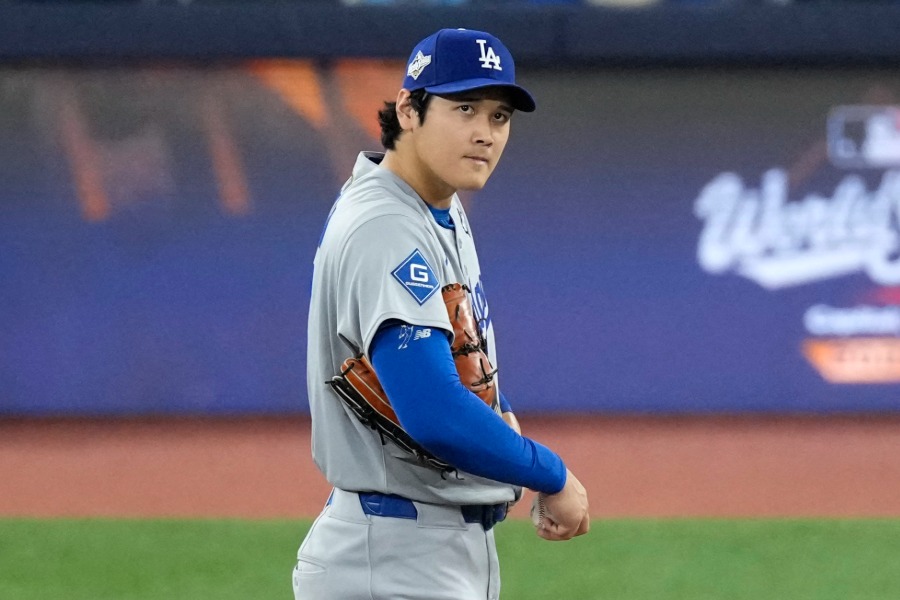 ブルージェイズ戦に先発したドジャース・大谷翔平【写真：ロイター】