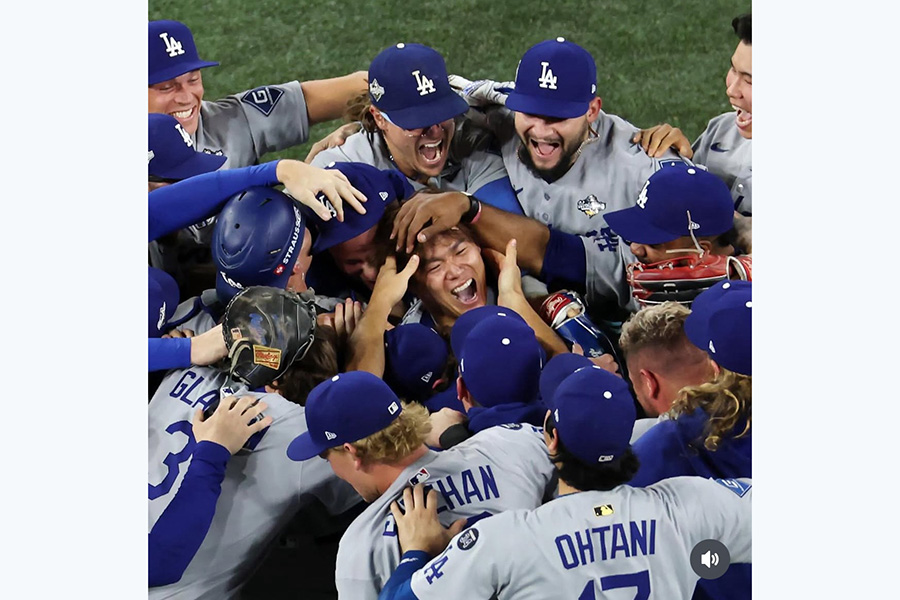 ドジャース・山本由伸が投稿した画像（写真はスクリーンショット）