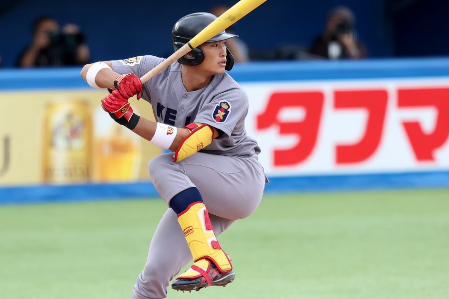 早大戦に出場した慶大・常松広太郎【写真:加治屋友輝】