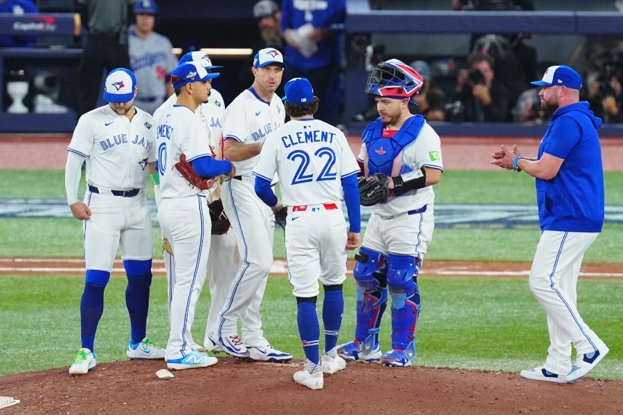 WS第7戦を戦ったブルージェイズナイン【写真:荒川祐史】