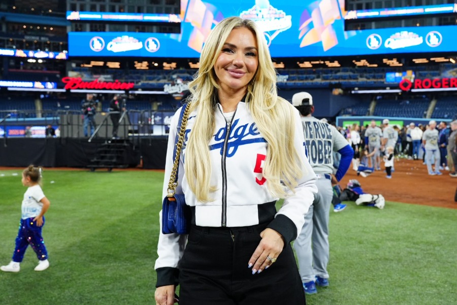 ドジャースのフレディ・フリーマンの妻、チェルシーさん【写真：荒川祐史】