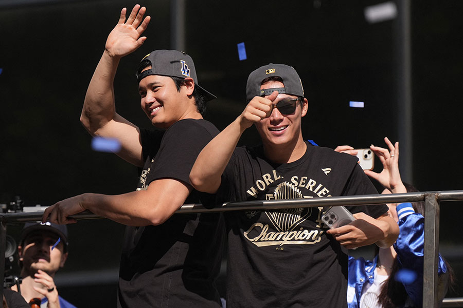 ドジャース・大谷翔平(左)と山本由伸【写真:ロイター】