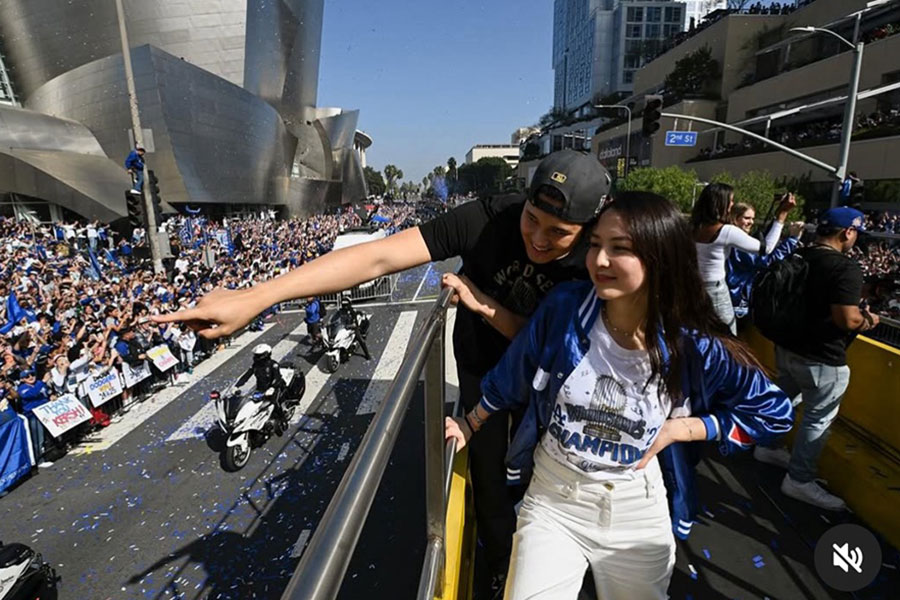 ドジャース・大谷翔平がインスタグラムに投稿した写真（画像はスクリーンショット）