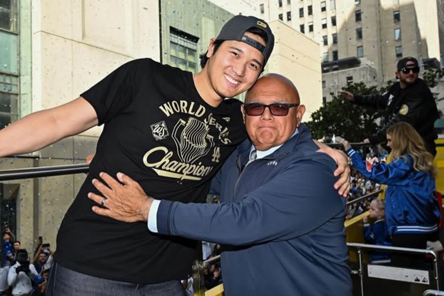 ドジャース・大谷翔平（左）とアル・ガルシアさん（画像はスクリーンショット）