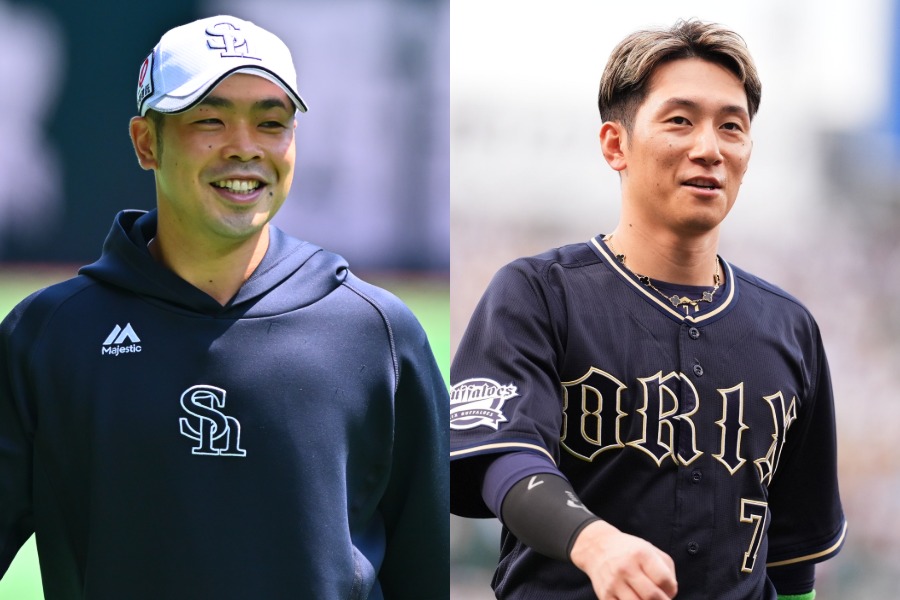ソフトバンク・近藤健介（左）とオリックス・西川龍馬【写真：小林靖、古川剛伊】