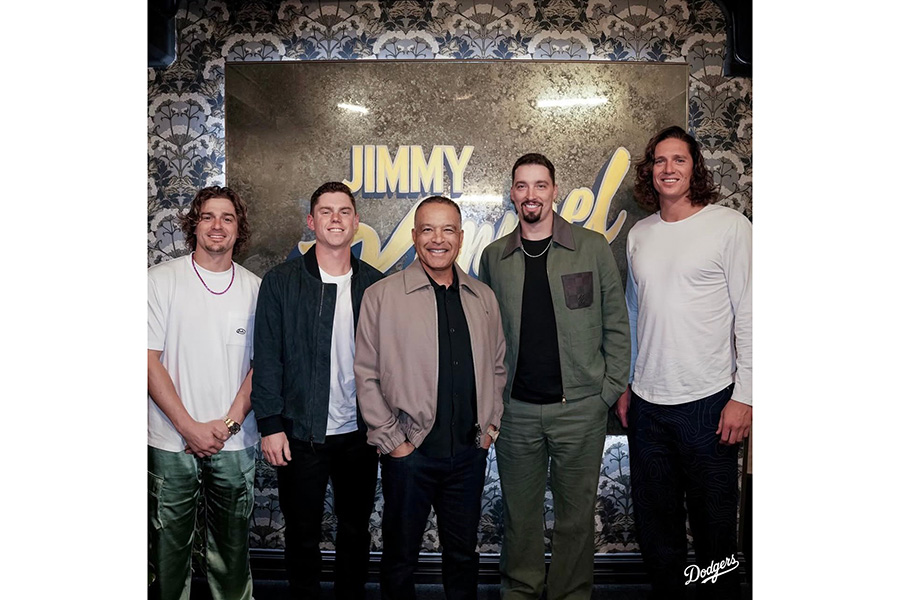 球団の公式SNSが公開したドジャースナイン（写真はスクリーンショット）