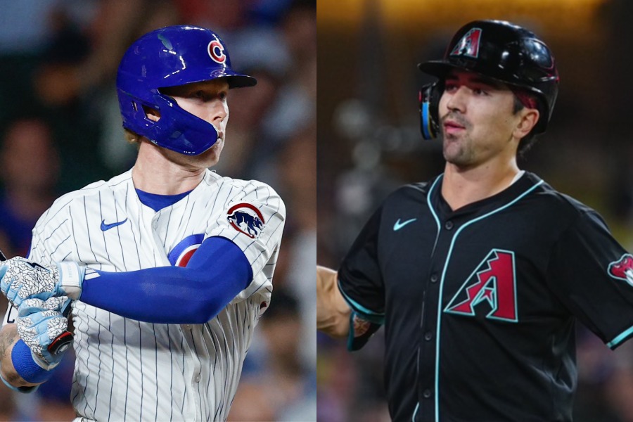 カブスのピート・クロウ=アームストロング(左)とDバックスのコービン・キャロル【写真:ロイター、荒川祐史】