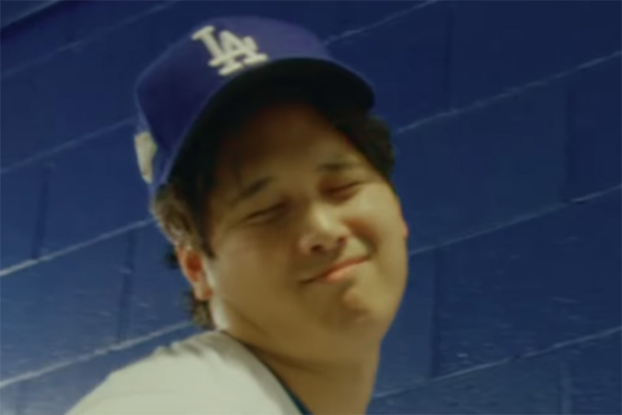 LAメディアが公開した大谷の変顔(画像はスクリーンショット)