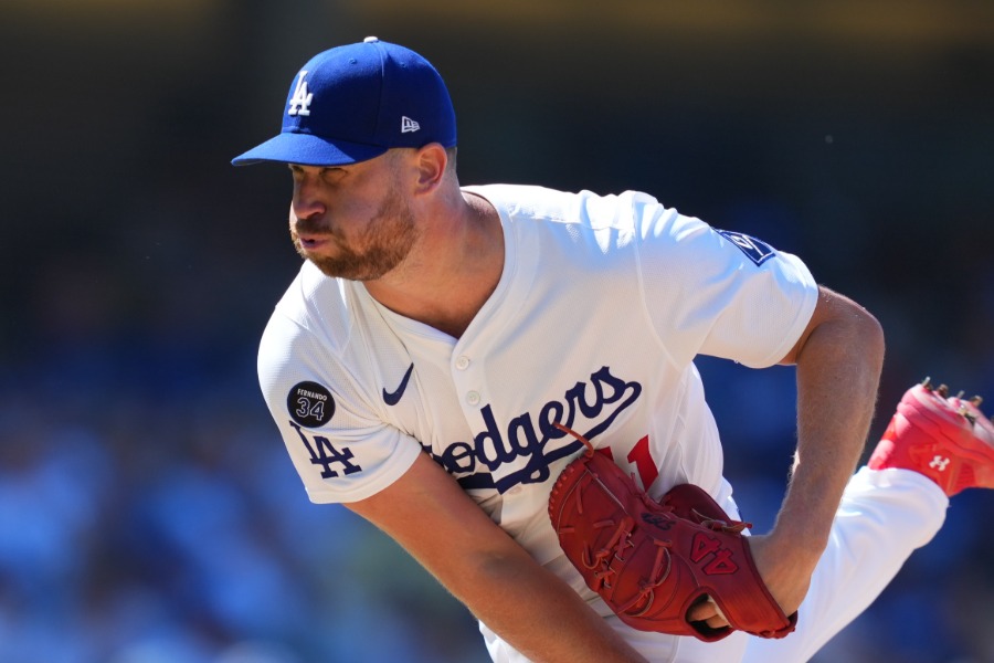 ドジャースのブロック・スチュワート【写真:イワモトアキト】