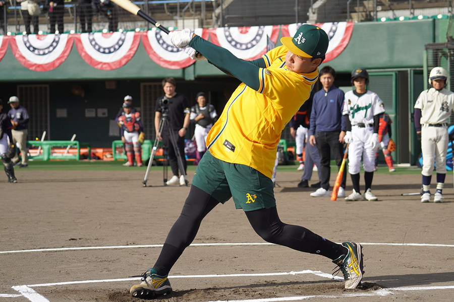 「MLB CUP」の本塁打競争に登場した森井翔太郎【写真:上野明洸】