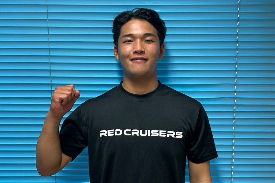 取材に応じたトヨタ自動車・箱山遥人【写真:木村竜也】