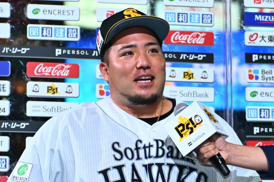 ソフトバンク・山川穂高【写真：古川剛伊】