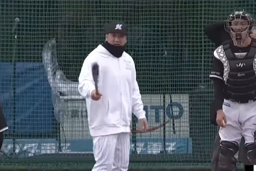 ファンフェスタに参加したロッテ・小野郁【画像:パーソル パ・リーグTV】