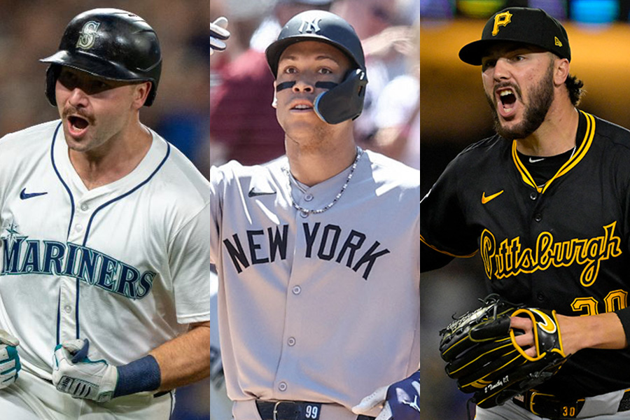 米国代表入りが発表されているカル・ローリー、アーロン・ジャッジ、ポール・スキーンズ（左から）【写真：ロイター】