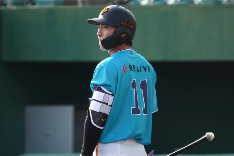 ジャパンウィンターリーグでプレーする巨人・平山功太【写真：木村竜也】