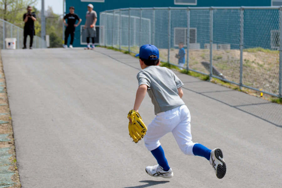 和歌山橋本Atta boysの坂道ノックの様子【写真:伊藤賢汰】