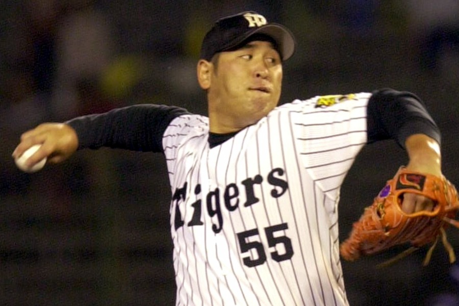 阪神現役時代の中込伸氏【写真提供:産経新聞社】