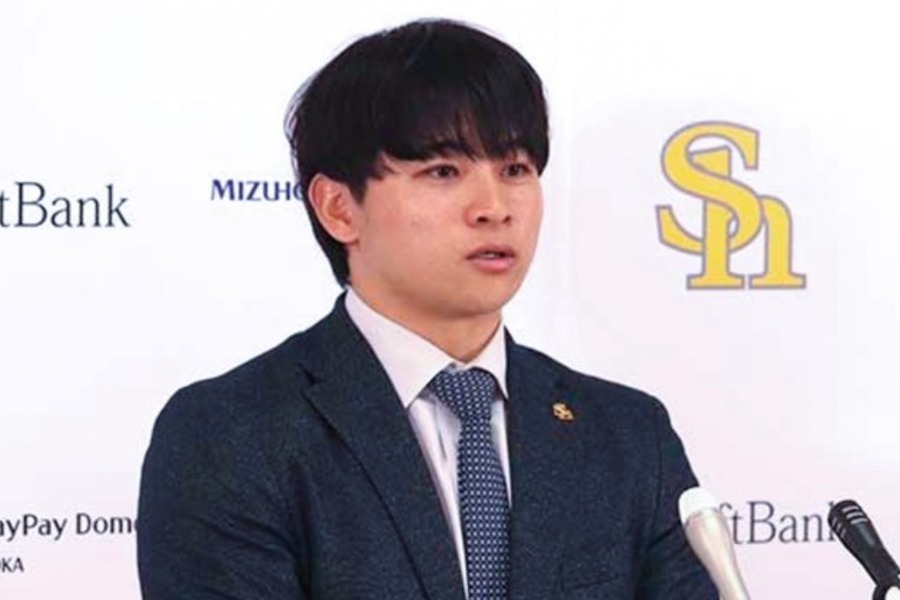 ソフトバンク・谷川原健太(2024年撮影)【写真:飯田航平】
