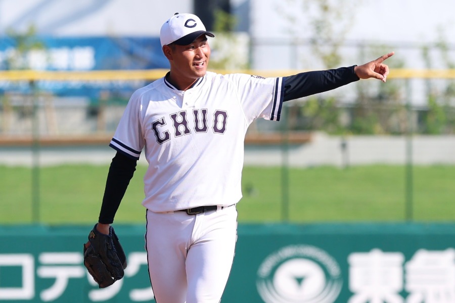 西武に入団する中大・岩城颯空【写真：加治屋友輝】