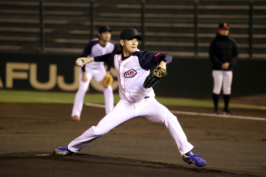 「THE LAST GAME 2025」で先発した高野圭佑氏【写真:栗木一考】