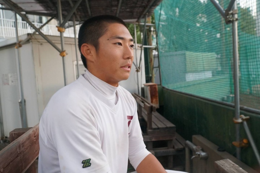 高崎高校野球部・多胡絢稀主将【写真:新井裕貴】