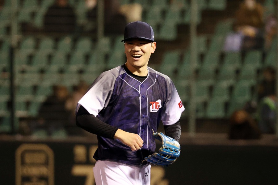 「THE LAST GAME 2025」に参加した元ロッテ・小沼健太【写真:栗木一考】