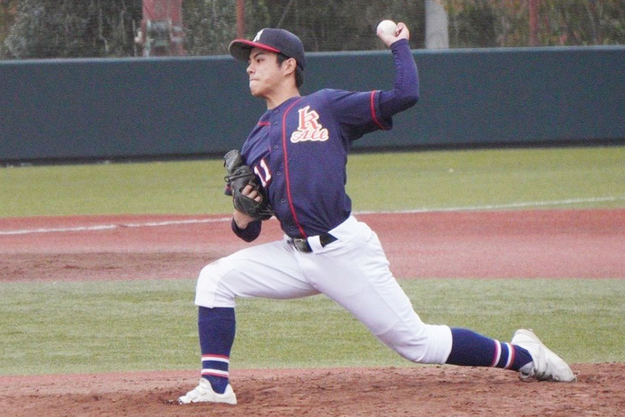 「オール気仙」で登板する東朋中・山口大将【写真:東朋中軟式野球部提供】