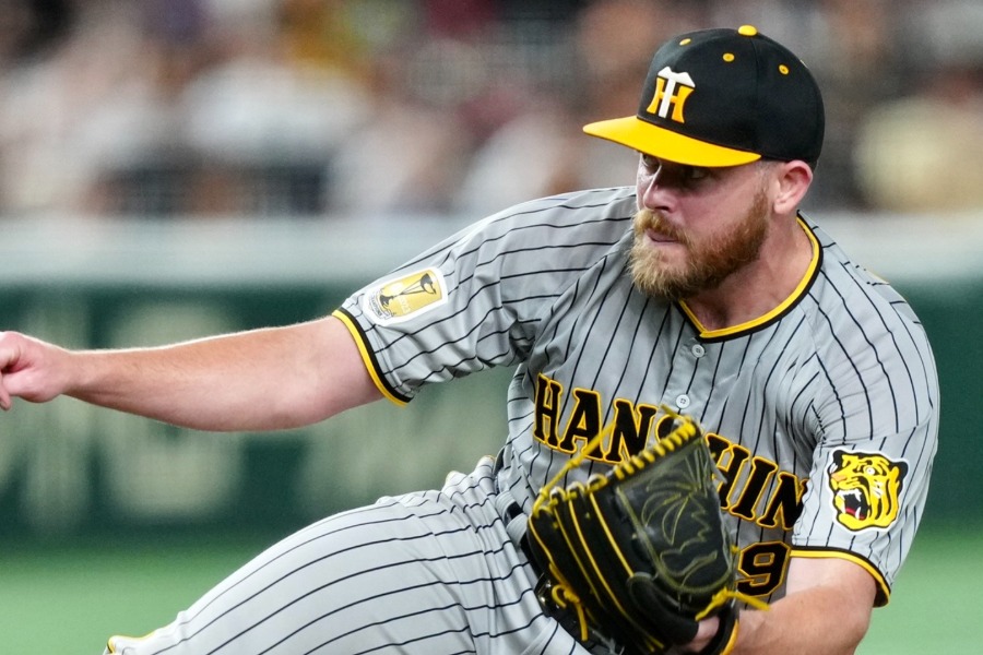 阪神からKBOに移籍したジェレミー・ビーズリー【写真:矢口亨】