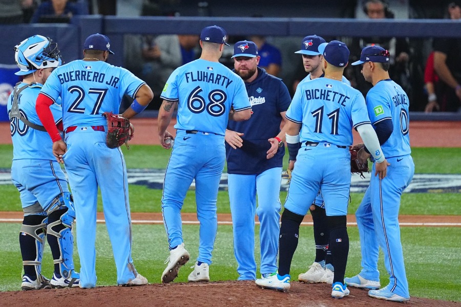 ブルージェイズのナイン【写真:荒川祐史】