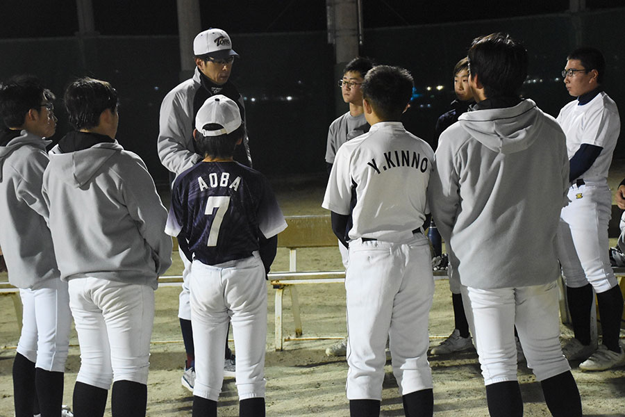 岩手・東朋野球クラブの練習の様子【写真：川浪康太郎】
