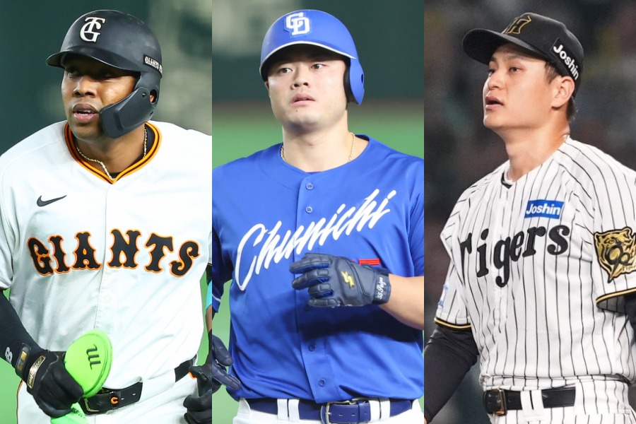 2022年に現役ドラフトで入団したオコエ瑠偉、細川成也、大竹耕太郎【写真：加治屋友輝、小林靖】