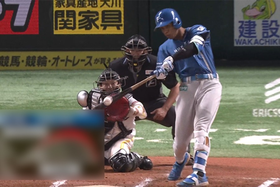 日本ハム・万波中正【画像:パーソル パ・リーグTV】