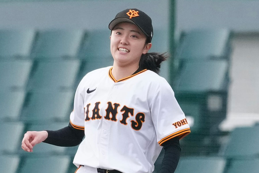 巨人女子チーム・佐々木秋羽【写真：荒川祐史】