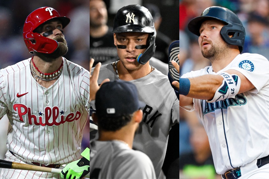 米国代表のブライス・ハーパー、アーロン・ジャッジ、カル・ローリー（左から）【写真：ロイター】