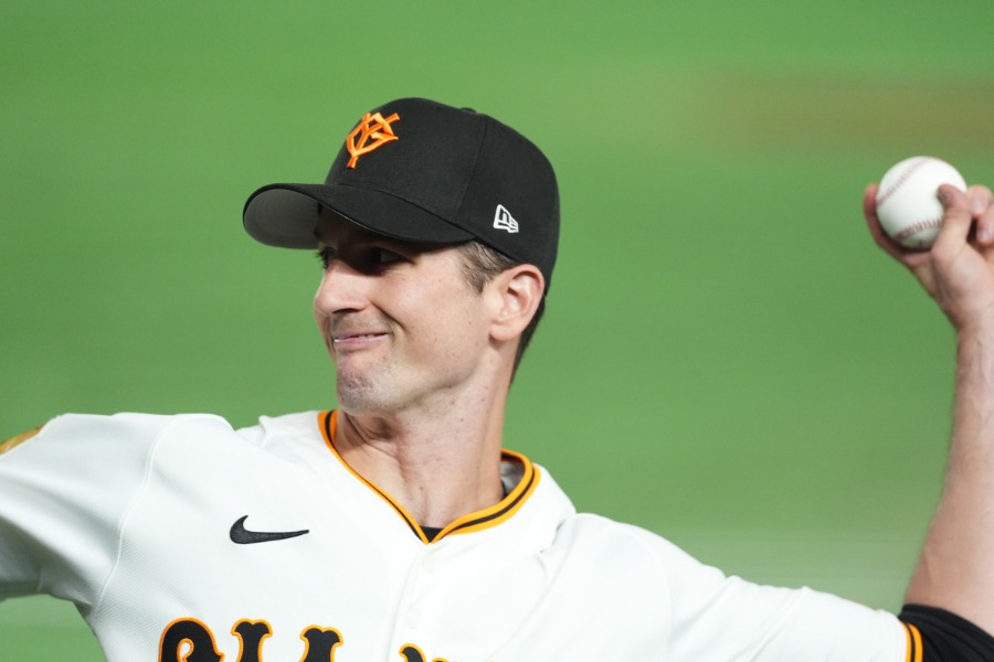 巨人時代のフォスター・グリフィン【写真：小林靖】