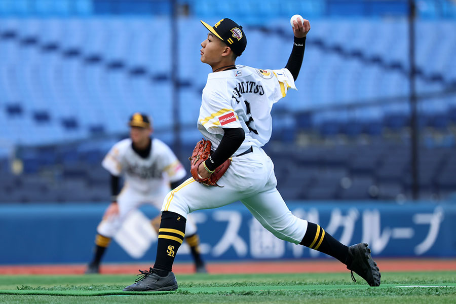 先発し5回を無失点に抑えたホークスジュニア・石光奏都【写真：加治屋友輝】