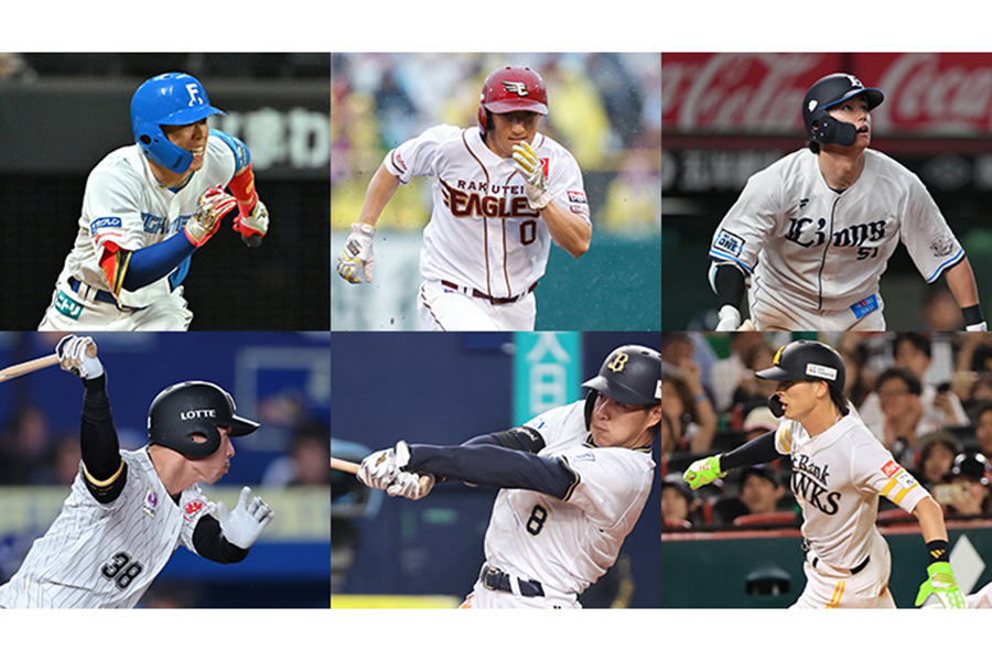 各球団でチーム内トップ5に入る盗塁数を記録した6選手【写真：球団提供】