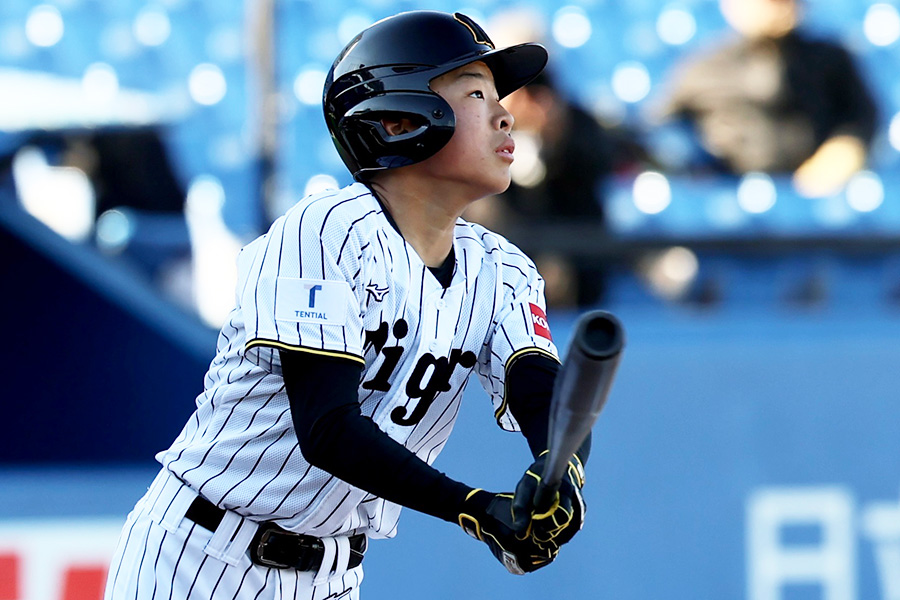 MVPに輝いた阪神ジュニア・山本怜唯【写真：加治屋友輝】