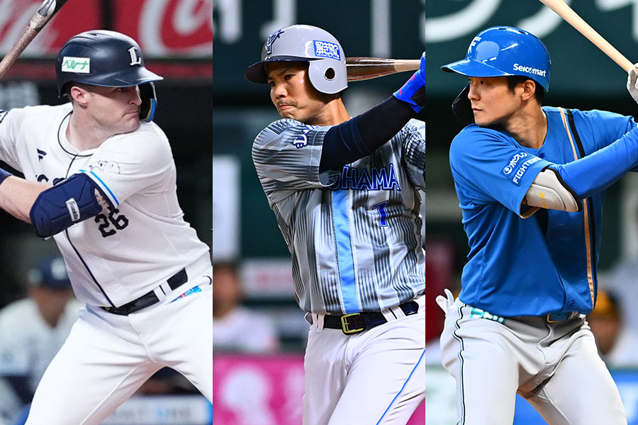 西武のタイラーネビン、桑原将志、石井一成【写真：小林靖、古川剛伊】