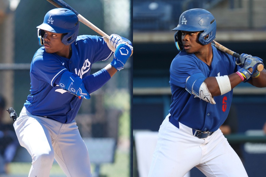 ドジャースのホスエ・デポーラ（左）とザイヤー・ホープ【写真：アフロ】